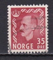 Norway, 1956, King Haakon VII, 35ö/Red Brown, USED - Usati