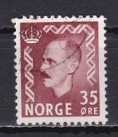 Norway, 1951, King Haakon VII, 35ö/Brown-Lake, USED - Gebruikt