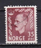 Norway, 1951, King Haakon VII, 35ö/Brown-Lake, USED - Oblitérés