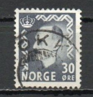 Norway, 1951, King Haakon VII, 30ö/Violet-Grey, USED - Oblitérés