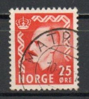 Norway, 1950, King Haakon VII, 25ö/Scarlet, USED - Usati