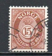 Norway, 1962, Posthorn/Recess, 15ö, USED - Used Stamps