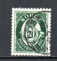 Norway, 1952, Posthorn/Photogravure, 20ö/Green, USED - Usados