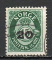 Norway, 1952, Posthorn/Photogravure, 20ö/Surcharge, USED - Oblitérés