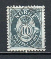 Norway, 1950, Posthorn/Photogravure, 10ö, USED - Oblitérés