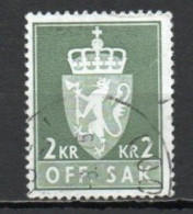 Norway, 1972, Coat Of Arms/Photogravure, 2Kr/Phosphor, USED - Servizio