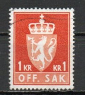 Norway, 1972, Coat Of Arms/Photogravure, 1Kr/Red, USED - Oficiales