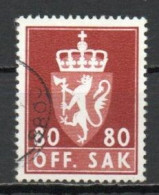 Norway, 1972, Coat Of Arms/Photogravure, 80ö/Phosphor, USED - Dienstmarken