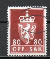 Norway, 1972, Coat Of Arms/Photogravure, 80ö/Phosphor, USED - Dienstmarken