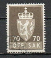 Norway, 1972, Coat Of Arms/Photogravure, 70ö/Olive-Brown, USED - Dienstmarken