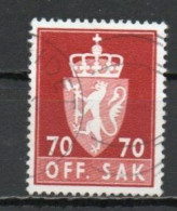 Norway, 1972, Coat Of Arms/Photogravure, 70ö/Red-Brown, USED - Servizio