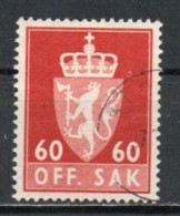 Norway, 1964, Coat Of Arms/Photogravure, 60ö/Red, USED - Service