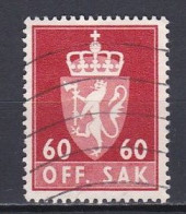 Norway, 1964, Coat Of Arms/Photogravure, 60ö/Red, USED - Oficiales