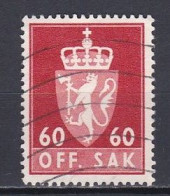 Norway, 1964, Coat Of Arms/Photogravure, 60ö/Red, USED - Dienstmarken