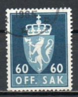 Norway, 1955, Coat Of Arms/Photogravure, 60ö/Dark Green-Blue, USED - Officials