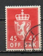 Norway, 1958, Coat Of Arms/Photogravure, 45ö, USED - Dienstmarken