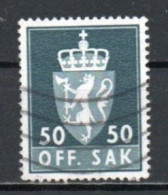 Norway, 1969, Coat Of Arms/Photogravure, 50ö/Dark Grey-Blue, USED - Dienstmarken