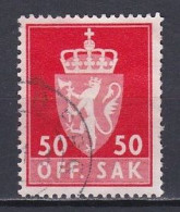 Norway, 1962, Coat Of Arms/Photogravure, 50ö/Red, USED - Service