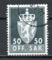 Norway, 1969, Coat Of Arms/Photogravure, 50ö/Dark Grey-Blue, USED - Dienstzegels