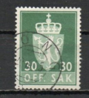 Norway, 1955, Coat Of Arms/Photogravure, 30ö/Green, USED - Service