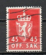 Norway, 1958, Coat Of Arms/Photogravure, 45ö, USED - Dienstmarken