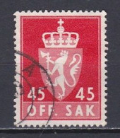 Norway, 1958, Coat Of Arms/Photogravure, 45ö, USED - Dienstzegels