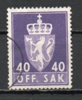 Norway, 1955, Coat Of Arms/Photogravure, 40ö/Purple, USED - Dienstzegels