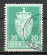 Norway, 1957, Coat Of Arms/Photogravure, 20ö, USED - Dienstzegels