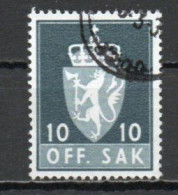 Norway, 1972, Coat Of Arms/Photogravure, 10ö/Phosphor, USED - Dienstmarken