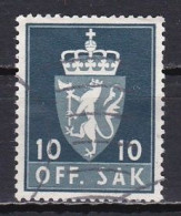 Norway, 1955, Coat Of Arms/Photogravure, 10ö, USED - Dienstmarken