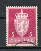 Norway, 1955, Coat Of Arms/Photogravure, 5ö, USED - Officials