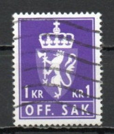 Norway, 1980, Coat Of Arms/Lithography, 1Kr, USED - Servizio