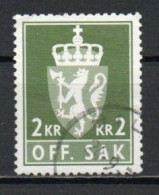 Norway, 1975, Coat Of Arms/Lithography, 2Kr/Yellow-Green, USED - Service