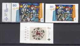 BRD 2020 Mi.3571+3574+3575-Nass+SK Als Postfrische** Werte- „Weihnachten“ MNH - Unused Stamps