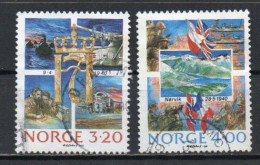 Norway, 1990, German Invastion Of Norway 50th Anniv, Set, USED - Gebruikt