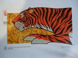 MACAU   MNH STAMPS  SHEET ANIMALS TIGER 1998 - Other & Unclassified
