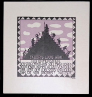 1910 Ca. EX LIBRIS MATHILDE ADE X LOUIS GRAF EXLIBRIS PROFILO NIETZSCHE +++ PIRAMIDE SOCIETA' - Bookplates