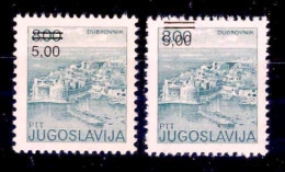 (A3) Yugoslavia 1986: Dubrovnik, MiNo.2155; Overprint Shifted Upstairs. MNH(**) - Ungebraucht