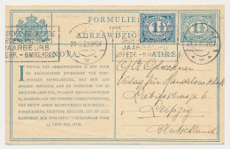 Verhuiskaart G.1 Bijfrankering Rotterdam - Duitsland 1920 - Cartas & Documentos