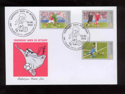 Label Transnistria 2022 FIFA World Cup Football Soccer FDC - Vignettes De Fantaisie