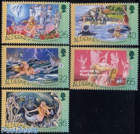 Alderney 2005 Andersens Little Mermaid 5v, Mint NH, Nature - Religion - Transport - Fish - Horses - Angels - Ships And.. - Vissen
