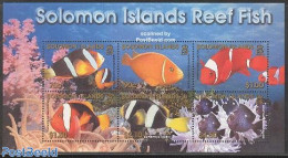 Solomon Islands 2001 Reef Fish S/s, Mint NH, Nature - Fish - Fishes