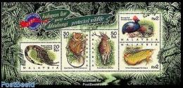 Malaysia 1997 Protected Animals S/s, Mint NH, Nature - Animals (others & Mixed) - Birds - Deer - Fish - Poultry - Fishes