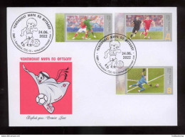 Label Transnistria 2022 FIFA World Cup Football Soccer FDC Imperforated - Fantasy Labels