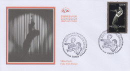 Enveloppe  FDC  1er  Jour    FRANCE   MILES  DAVIS   Emission  Commune  FRANCE - U.S.A   2012 - 2010-2019