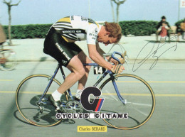 CYCLISME NICE - PHOTO DEDICACEE DU CYCLISTE NICOIS CHARLY BERARD - RENAULT GITANE - Foto Dedicate