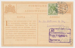 Verhuiskaart G.3 Bijfrankering Nijmegen - Duitsland 1923 - Lettres & Documents