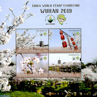 Antigua & Barbuda 2019 Wuhan Stamp Exposition 4v M/s, Mint NH, Nature - Flowers & Plants - Philately - Antigua Et Barbuda (1981-...)