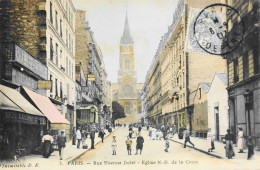 CPA. [75] > PARIS > N° 5 - Rue Etienne Dolet - Eglise N-D De La Croix - 1907 - "INIMITABLE D. K." - TBE - Paris (20)