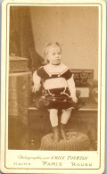  Carte De Visite Cdv Photographie Vintage Emile Tourtin Fillette Enfant Mode  - Personnes Anonymes